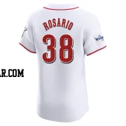 Amed Rosario Men's Cincinnati Reds White Elite Home Patch Jersey