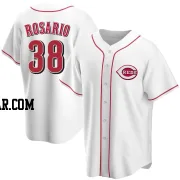 Amed Rosario Men's Cincinnati Reds White Replica Home Jersey