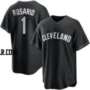 Amed Rosario Men's Cleveland Guardians Black/White Replica Jersey