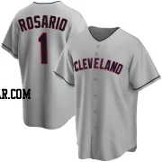 Amed Rosario Men's Cleveland Guardians Gray Replica Road Jersey