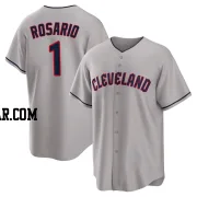 Amed Rosario Men's Cleveland Guardians Gray Replica Road Jersey