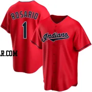 Amed Rosario Men's Cleveland Guardians Red Replica Alternate Jersey