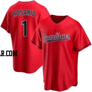 Amed Rosario Men's Cleveland Guardians Red Replica Alternate Jersey