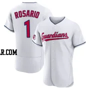 Amed Rosario Men's Cleveland Guardians White Authentic Home Jersey