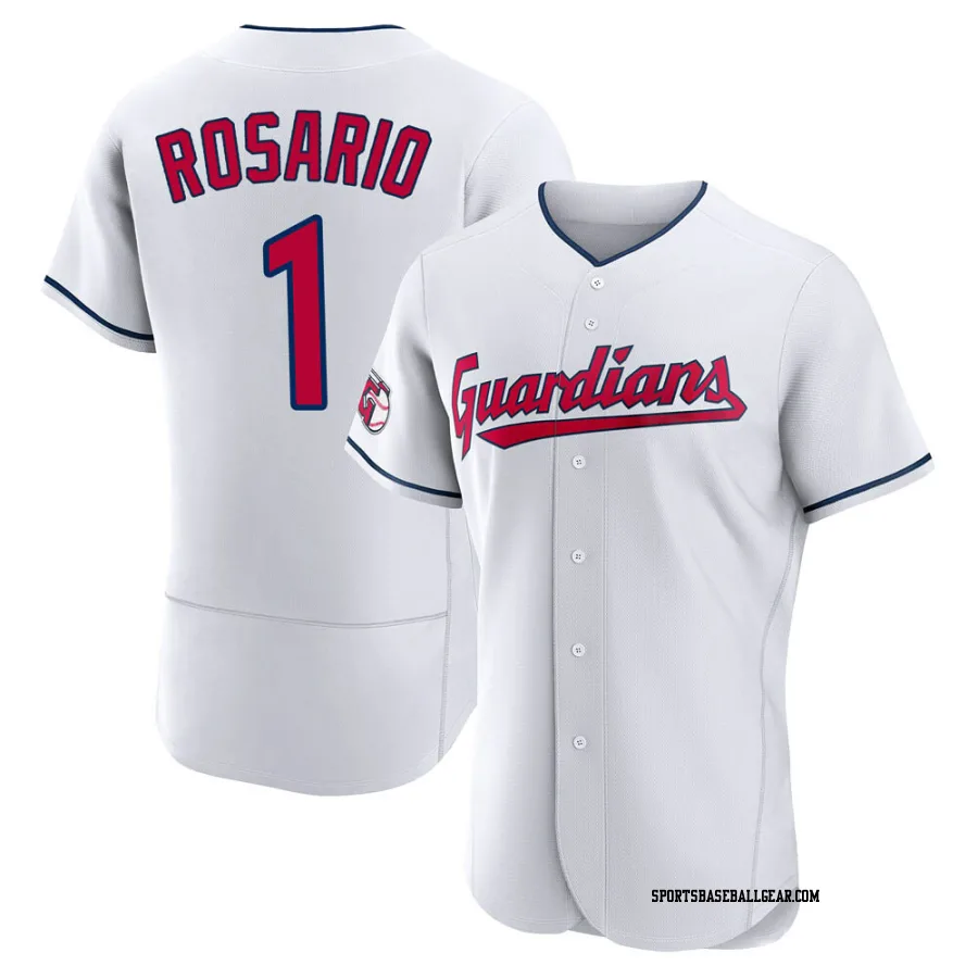 Amed Rosario Men's Cleveland Guardians White Authentic Home Jersey