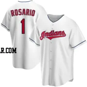 Amed Rosario Men's Cleveland Guardians White Replica Home Jersey