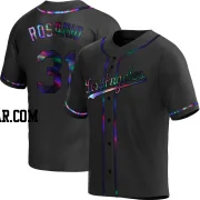 Amed Rosario Men's Los Angeles Dodgers Black Holographic Replica Alternate Jersey