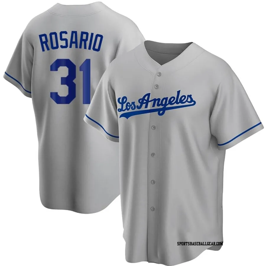 Amed Rosario Men's Los Angeles Dodgers Gray Replica Road Jersey