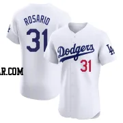 Amed Rosario Men's Los Angeles Dodgers White Elite Home Jersey