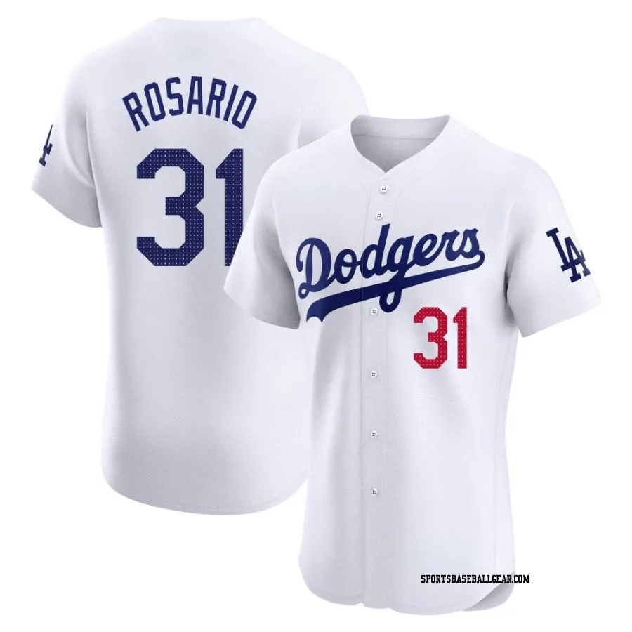 Amed Rosario Men's Los Angeles Dodgers White Elite Home Jersey