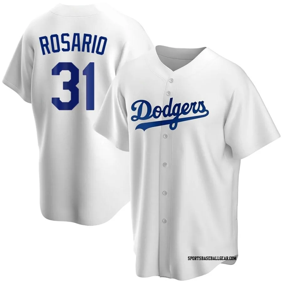 Amed Rosario Men's Los Angeles Dodgers White Replica Home Jersey