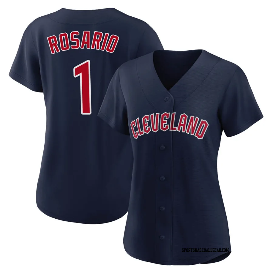 Amed Rosario Women's Cleveland Guardians Navy Authentic Alternate Jersey