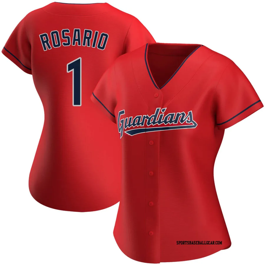 Amed Rosario Women's Cleveland Guardians Red Replica Alternate Jersey