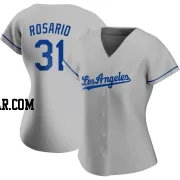 Amed Rosario Women's Los Angeles Dodgers Gray Authentic Road Jersey