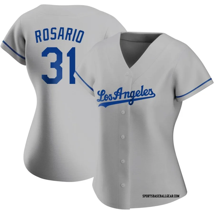 Amed Rosario Women's Los Angeles Dodgers Gray Authentic Road Jersey