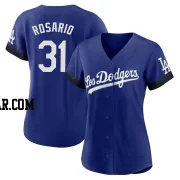 Amed Rosario Women's Los Angeles Dodgers Royal Replica 2021 City Connect Jersey