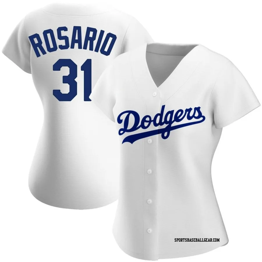 Amed Rosario Women's Los Angeles Dodgers White Authentic Home Jersey