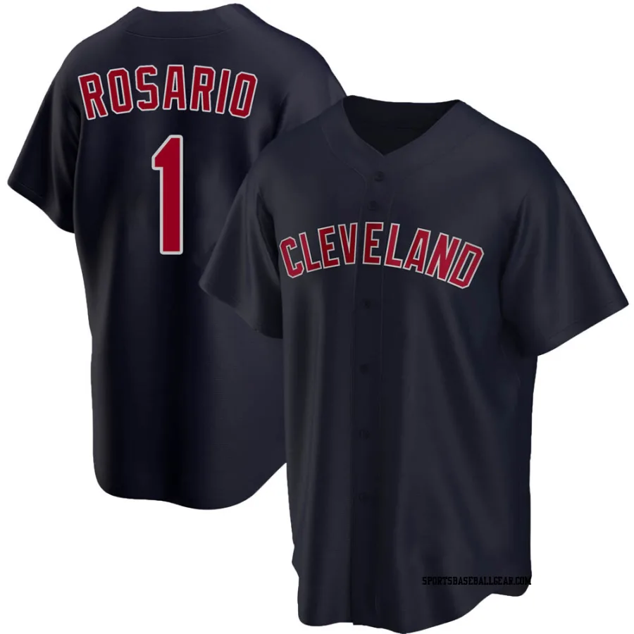 Amed Rosario Youth Cleveland Guardians Navy Replica Alternate Jersey