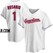 Amed Rosario Youth Cleveland Guardians White Replica Home Jersey