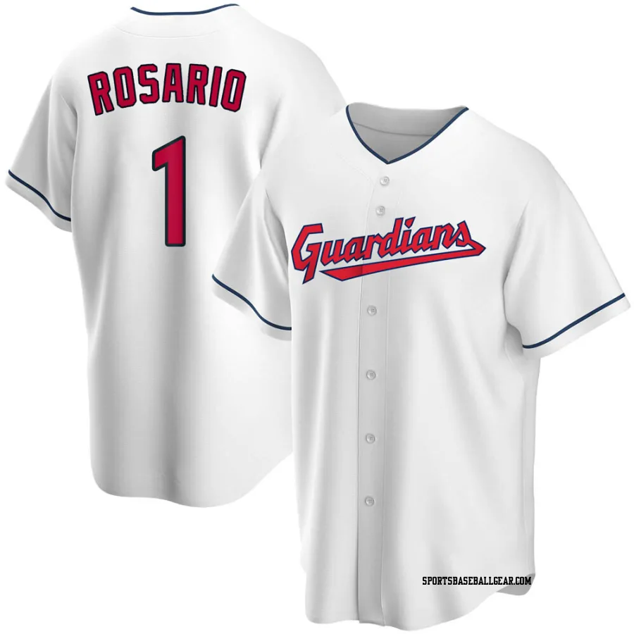 Amed Rosario Youth Cleveland Guardians White Replica Home Jersey