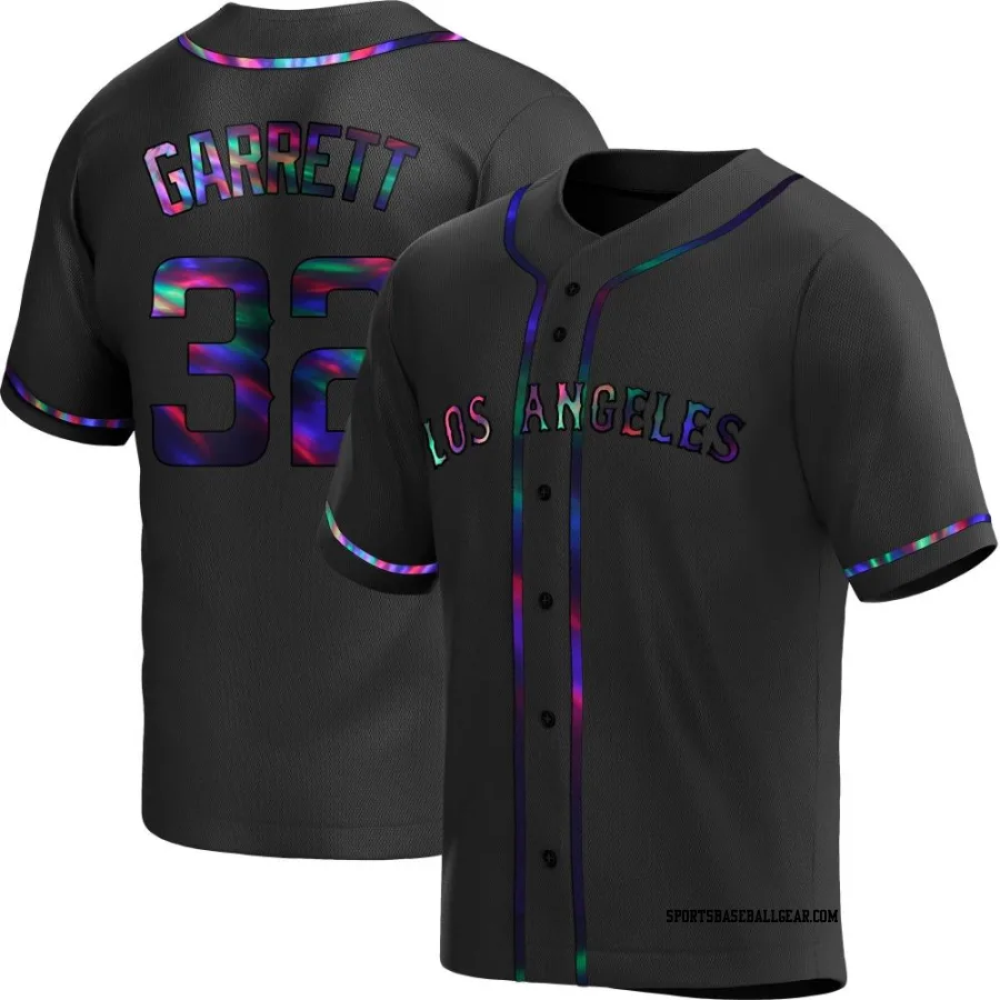 Amir Garrett Men's Los Angeles Angels Black Holographic Replica Alternate Jersey