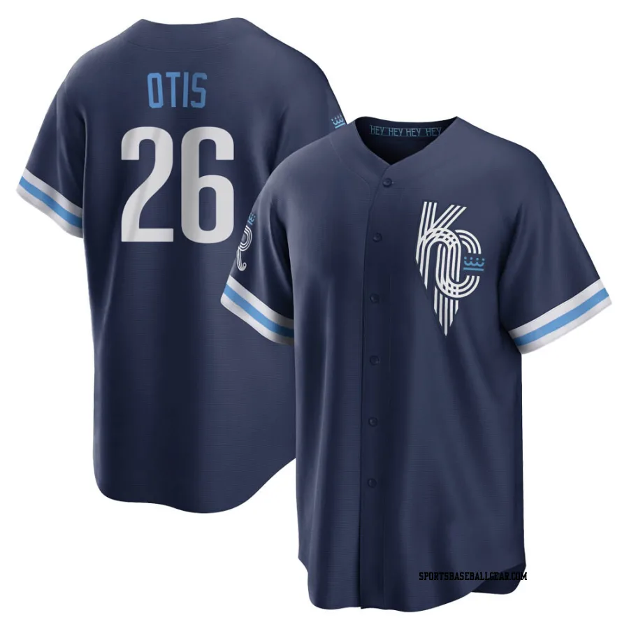 Amos Otis Men's Kansas City Royals Navy Replica 2022 City Connect Jersey