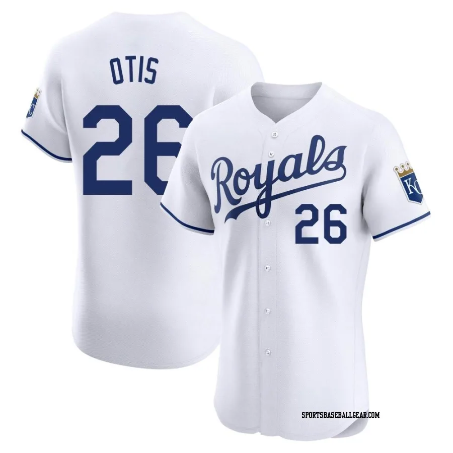 Amos Otis Men's Kansas City Royals White Elite Home Jersey