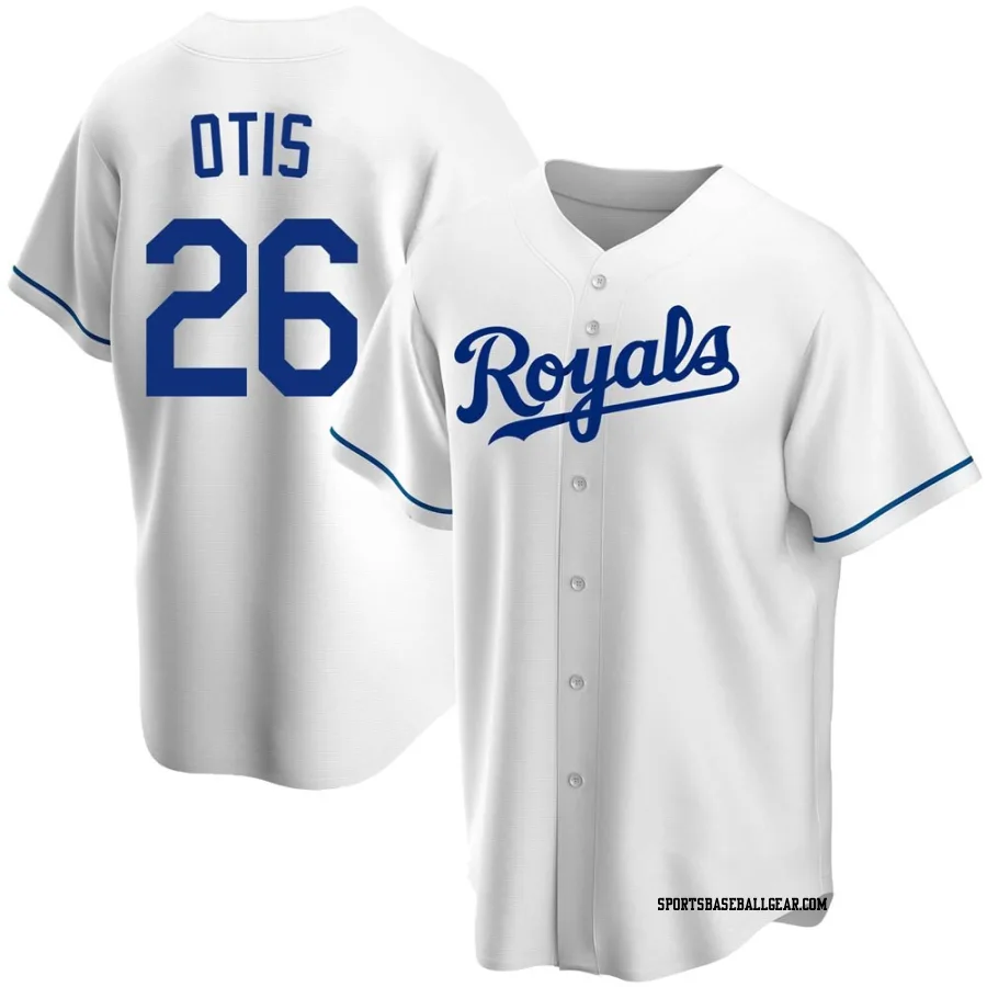 Amos Otis Men's Kansas City Royals White Replica Home Jersey