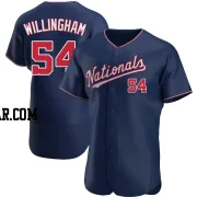 Amos Willingham Men's Washington Nationals Navy Authentic Alternate Jersey