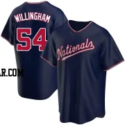 Amos Willingham Men's Washington Nationals Navy Replica Alternate Jersey