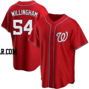 Amos Willingham Men's Washington Nationals Red Replica Alternate Jersey