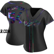 Amos Willingham Women's Washington Nationals Black Holographic Replica Alternate Jersey