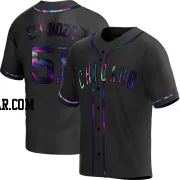 Anderson Espinoza Men's Chicago Cubs Black Holographic Replica Alternate Jersey