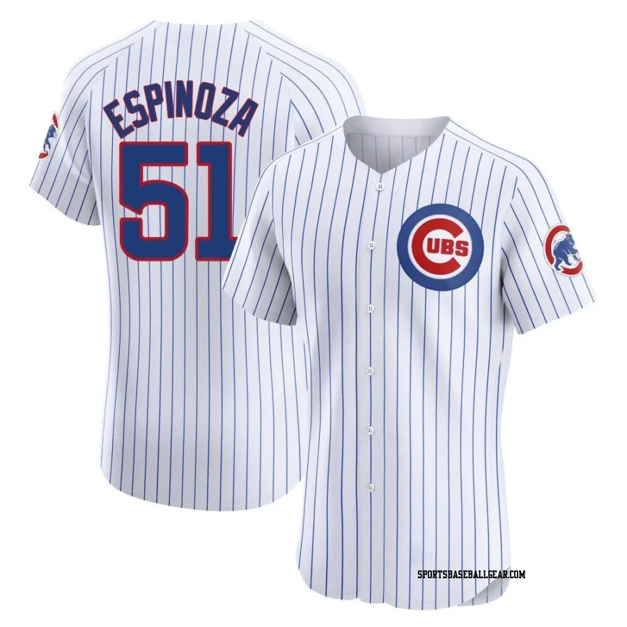 Anderson Espinoza Men's Chicago Cubs White Elite Home Jersey