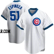 Anderson Espinoza Men's Chicago Cubs White Replica Home Cooperstown Collection Jersey