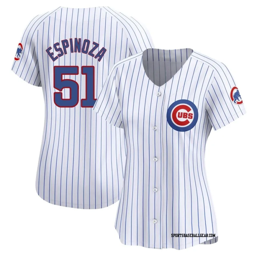 Anderson Espinoza Women's Chicago Cubs White Limited Home Jersey