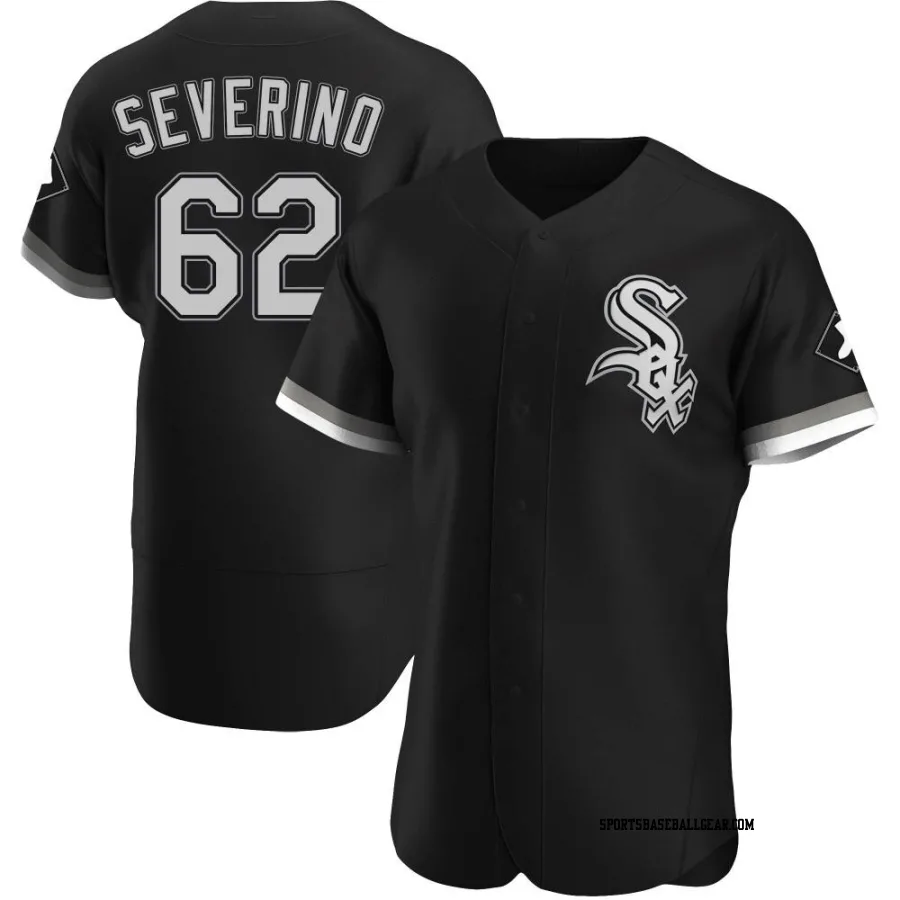 Anderson Severino Men's Chicago White Sox Black Authentic Alternate Jersey