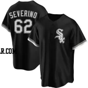 Anderson Severino Men's Chicago White Sox Black Replica Alternate Jersey