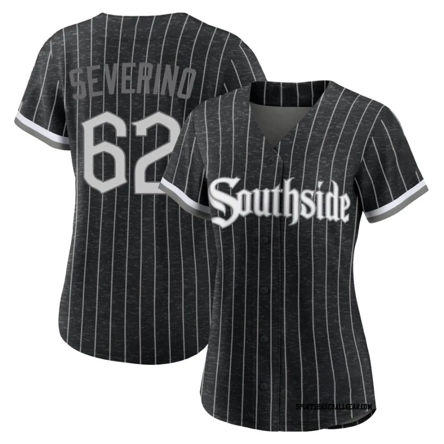 Anderson Severino Women's Chicago White Sox Black Authentic 2021 City Connect Jersey