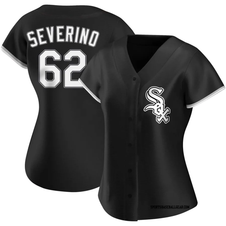 Anderson Severino Women's Chicago White Sox Black Replica Alternate Jersey