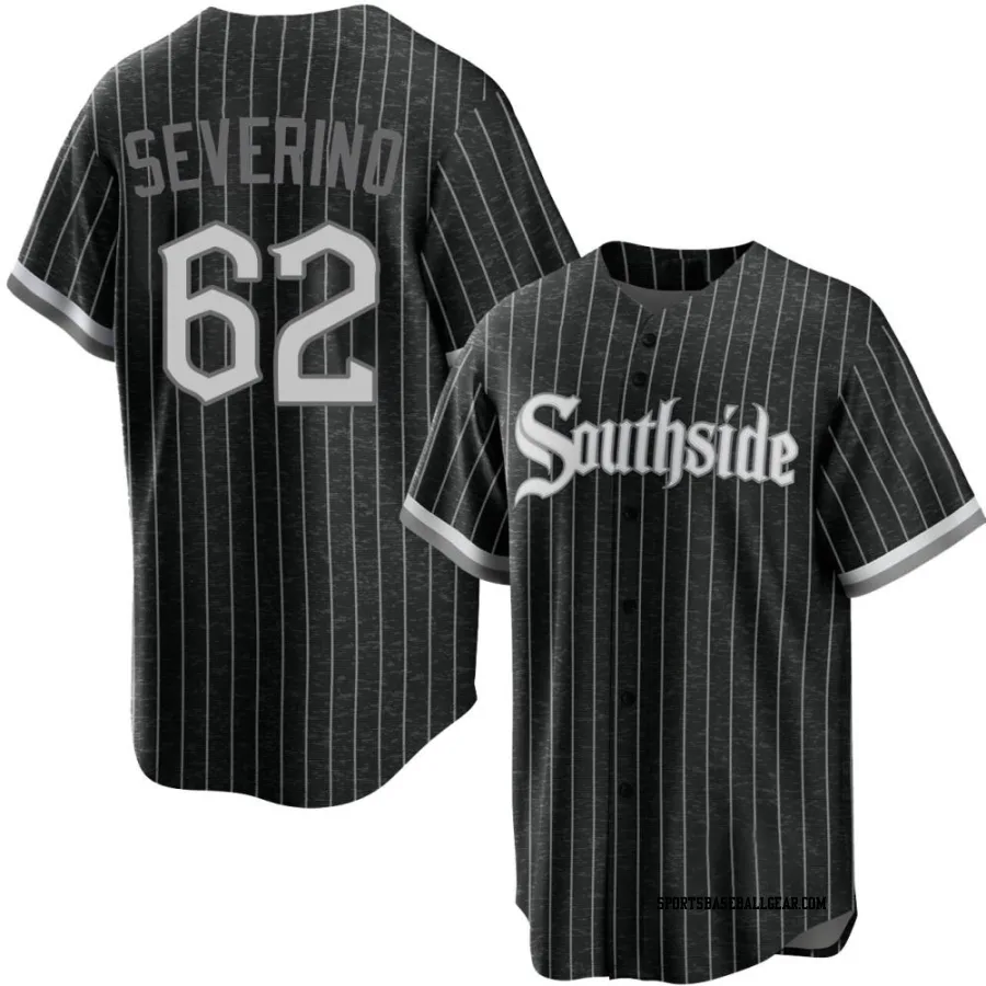 Anderson Severino Youth Chicago White Sox Black Replica 2021 City Connect Jersey