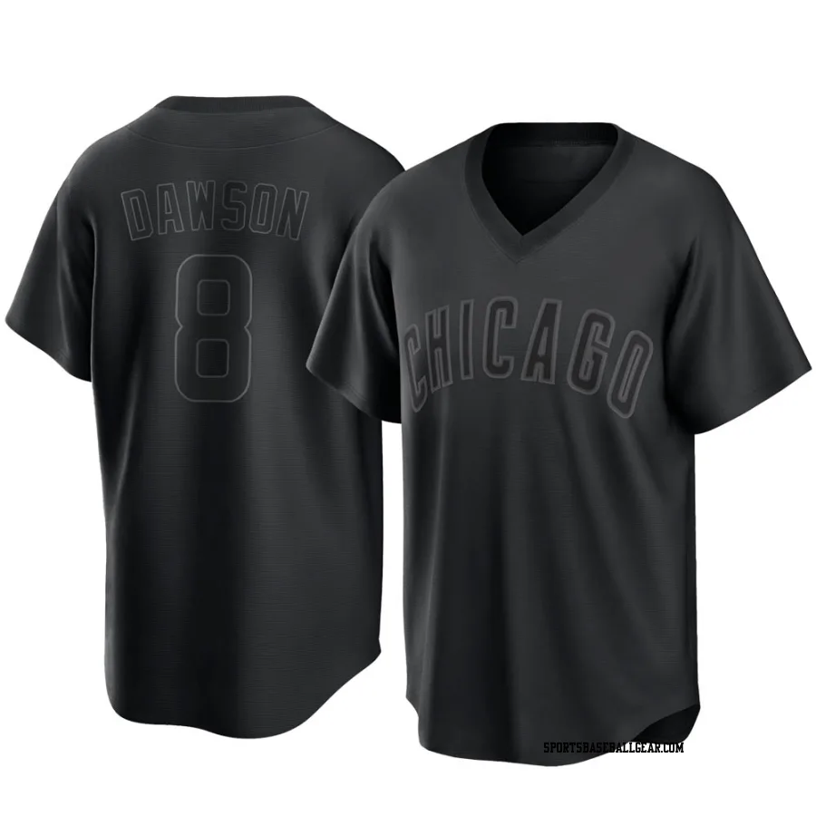 Andre Dawson Men's Chicago Cubs Black Replica Pitch Fashion Jersey