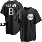 Andre Dawson Men's Chicago Cubs Black/White Replica Jersey