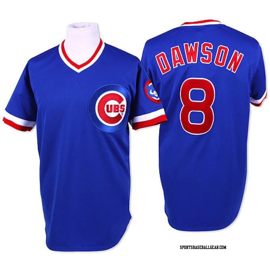 Andre Dawson Men's Chicago Cubs Blue Authentic Throwback Jersey