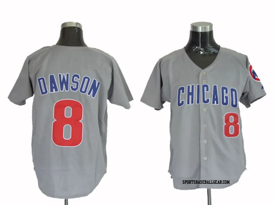 Andre Dawson Men's Chicago Cubs Grey Replica Throwback Jersey