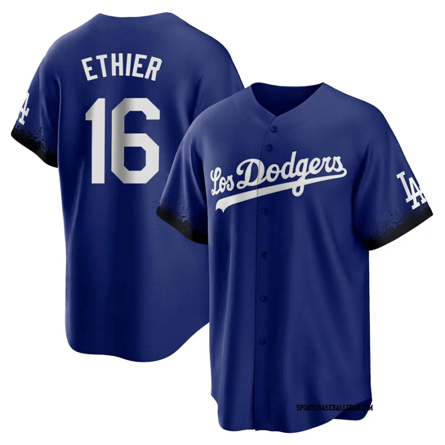 Andre Ethier Men's Los Angeles Dodgers Royal Replica 2021 City Connect Jersey