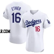 Andre Ethier Men's Los Angeles Dodgers White Elite Home Jersey