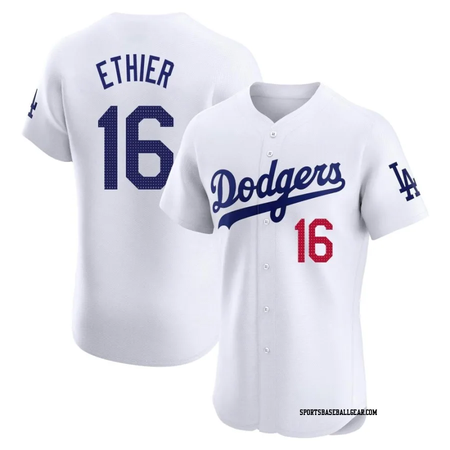 Andre Ethier Men's Los Angeles Dodgers White Elite Home Jersey