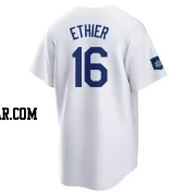 Andre Ethier Men's Los Angeles Dodgers White Replica 2024 World Tour Seoul Series Home Jersey