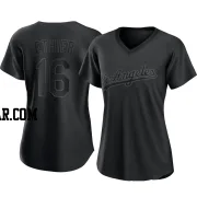 Andre Ethier Women's Los Angeles Dodgers Black Authentic Pitch Fashion Jersey